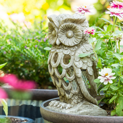 Statue de jardin Anshu Bug Zapper Owl