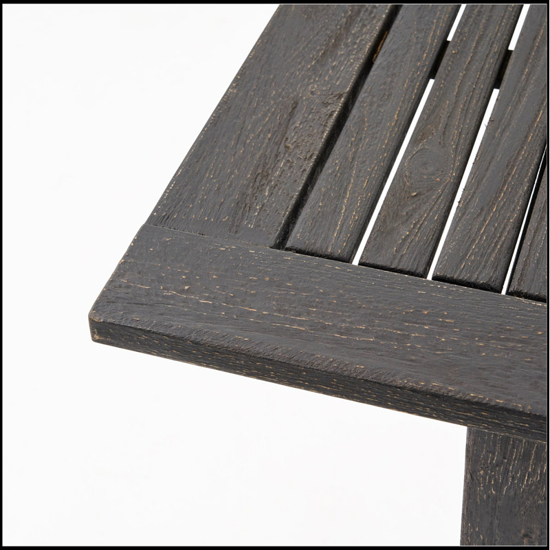 Table de salle à manger d'extérieur extensible en bois d'acacia, gris foncé, pour des rassemblements de patio polyvalents et élégants