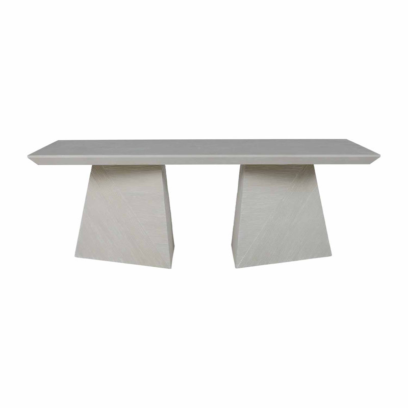 Cerused White Rectangular Mindi Wood Dining Table
