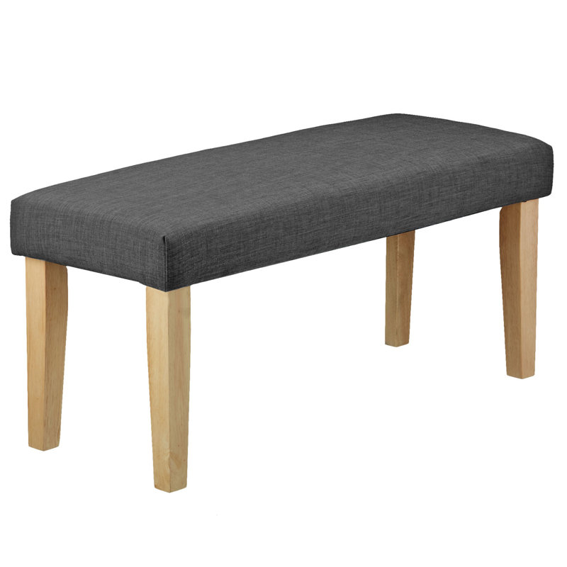 Nolhan Polyester Upholstered Bench, Anthracite