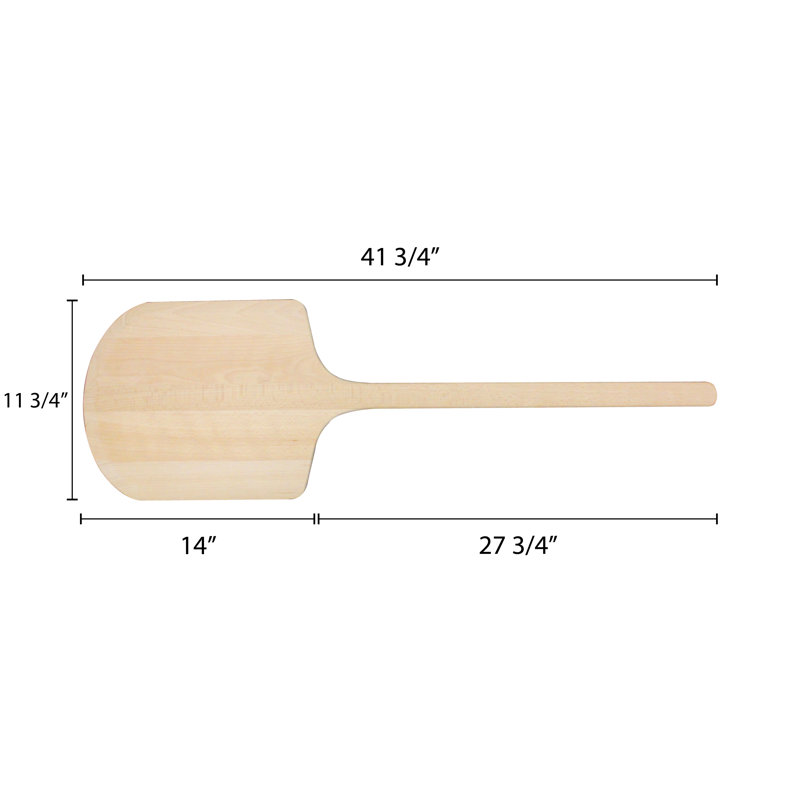 Thunder Group Inc. Wood Pizza Peel, 0.5" H x 12.01" W x 42" D