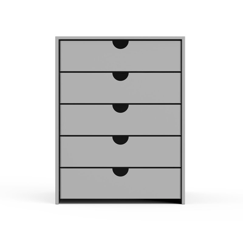 Classeur à 5 tiroirs avec classeur, Gris