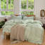 Ensemble de housse de couette à volants Gingham, ensemble de housse d'édredon à carreaux en microfibre prélavée-126276603-126276599