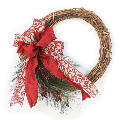 Faux Pine Polyester 23'' Wreath