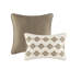 Ensemble de courtepointe en microfibre 4 pièces à volants et coussin décoratif - Elegance décorative glamour pour chambre-119105707