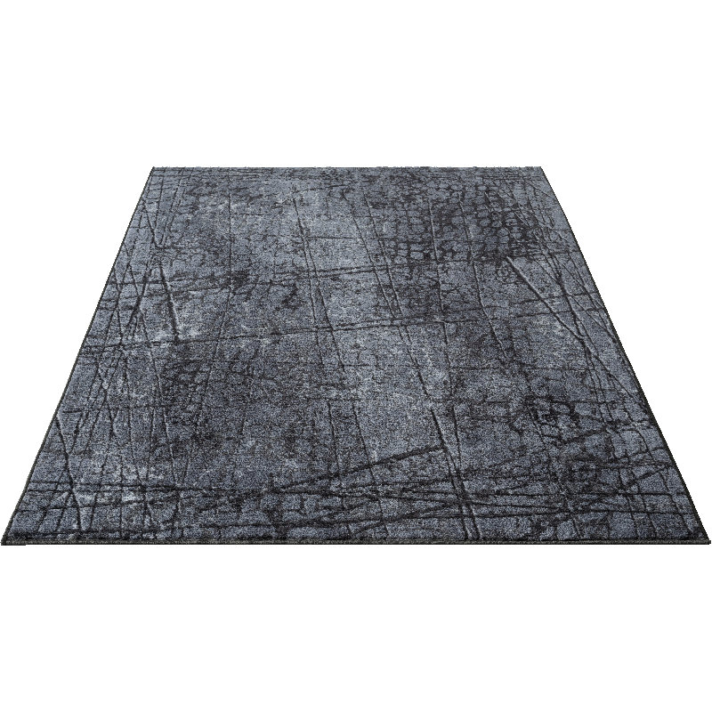 Machine-made Area Rug , Rectangle 140 x 200 cm, Anthracite