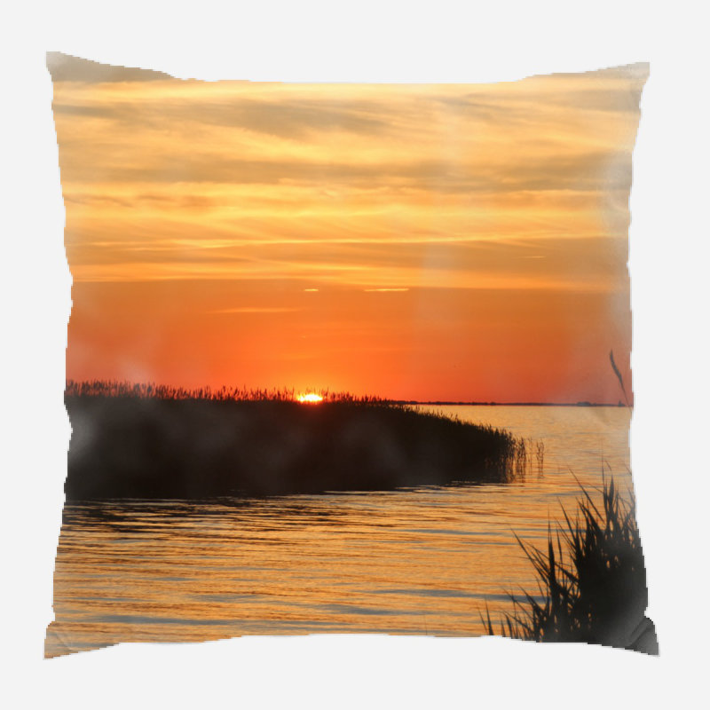 Coussin coucher de soleil Justina, Synthétique, Intérieur