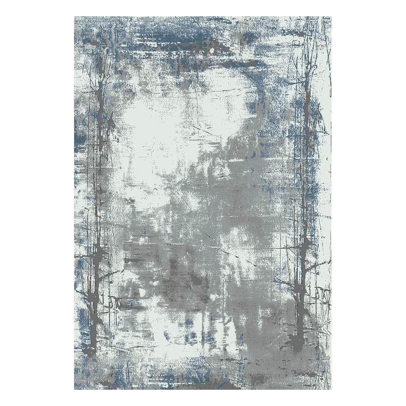 Gris Touffeté gris/Tapis décoratif argent Eben, Rectangle 3 pi 11 po x 5 pi 11 po