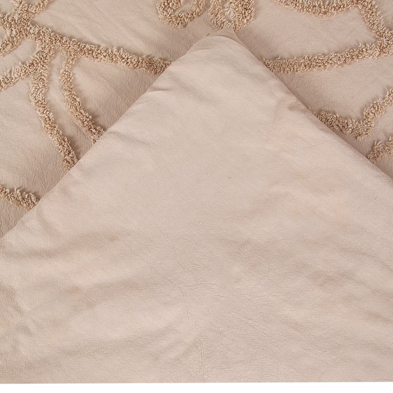 Ensemble d'édredon 100% coton lavable à la machine avec taies décoratives, Taupe