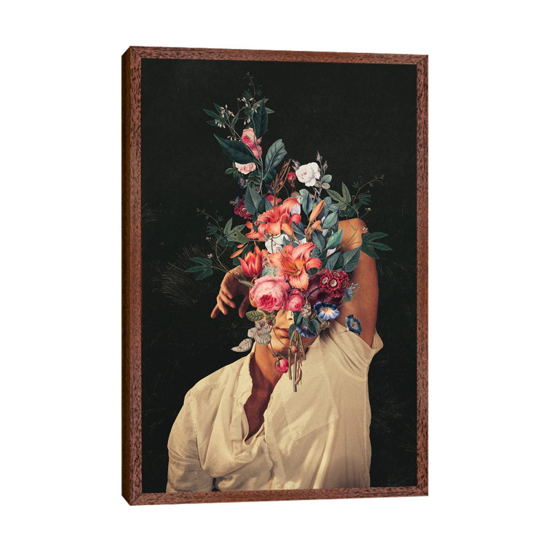Roses Bloomed Every Time I Thought of You 1 Piece Wall Art on Canvas, 101.6 cm H x 66.04 cm W, Classic Brown Wood Framed