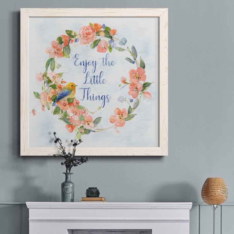 Summer Blooms - Peinture sur toile encadrée, Cadre blanc, H 35,5 po x l 35,5 po x P 1,5 po