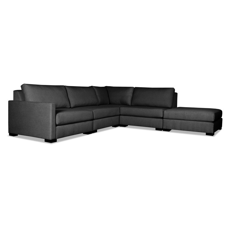 Bruan Upholstered L-Shaped Sectional, Charcoal Revolution®, Right Hand Facing