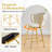 24.5" Modern Braided Velvet Woven Rope Bar Stool for Kitchen Island-132050573