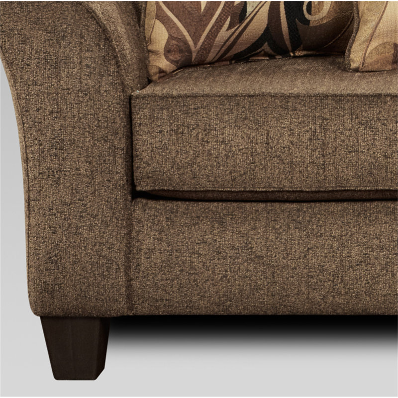 Ensemble de canapé et causeuse luxueux en tissu pour une détente et un style ultimes, Brun