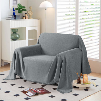 Wald Soft Sofa Cover,Washable Sectional Slipcover,Durable Sofa Blanket Couch Cover,Pet Friendly Bed Cover