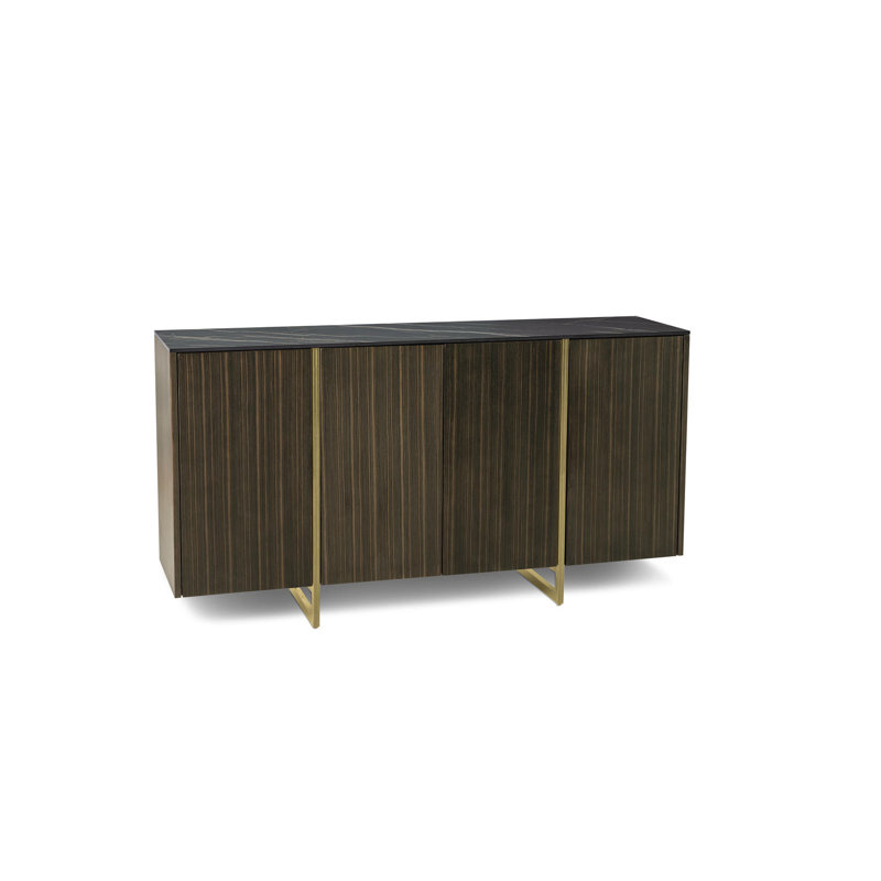 Dalayza 160cm Sideboard, Ebony/Black Marble