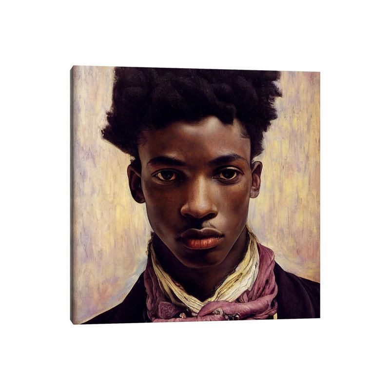 Young Poet, 2023, Wrapped Canvas, No Mat, 12" H x 12" W x 0.75" D