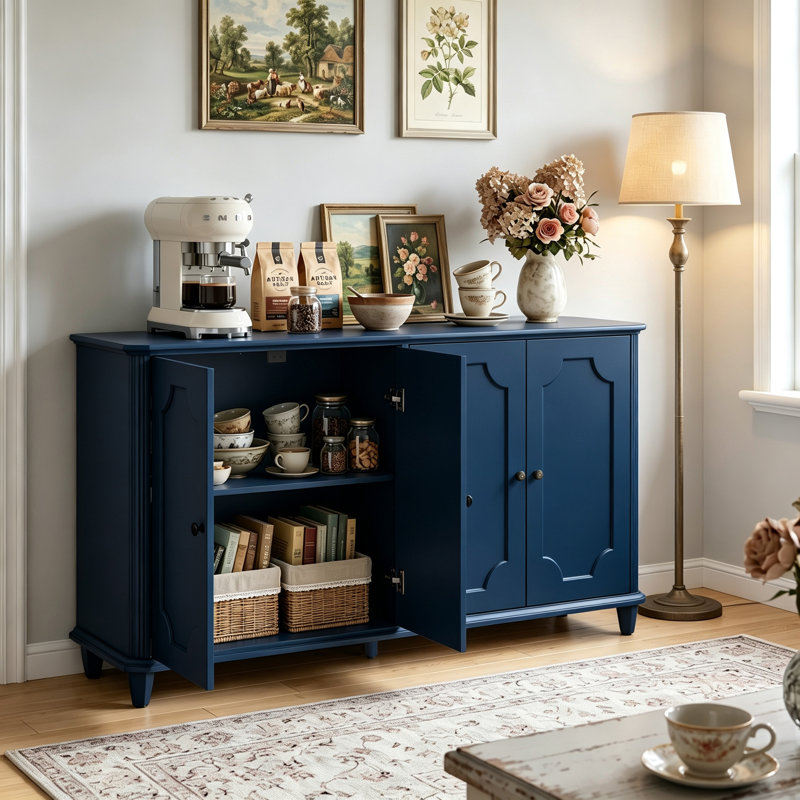 Buffet 4 portes Farmed, Bleu