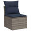 Ensemble de canapé de patio 6 pièces avec coussins en rotin de polyester-851469053-851469049