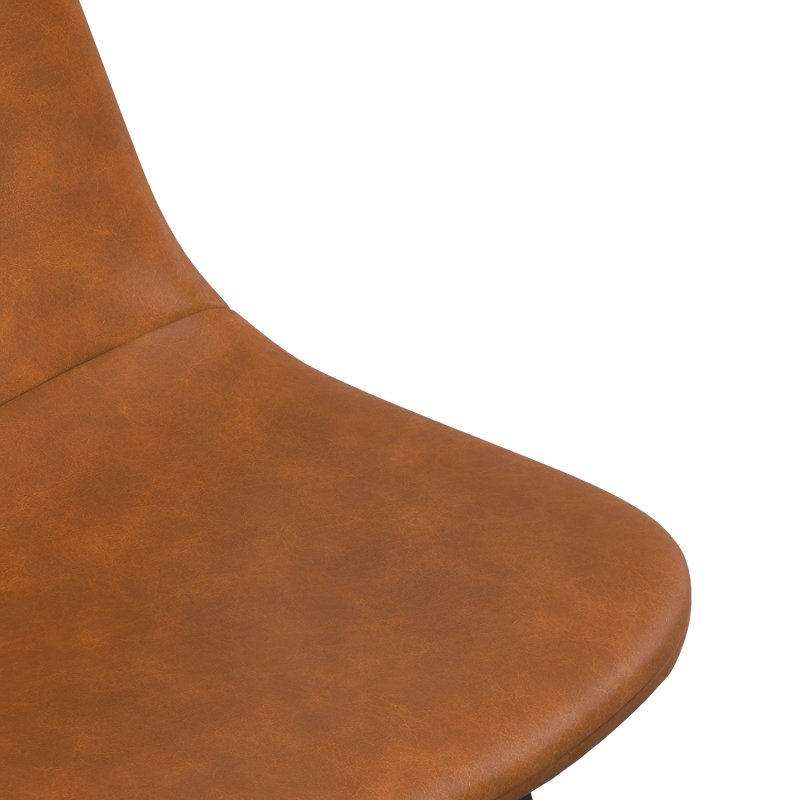 Chaise d'appoint en cuir Kody Vegan, Cuir végétal brun clair