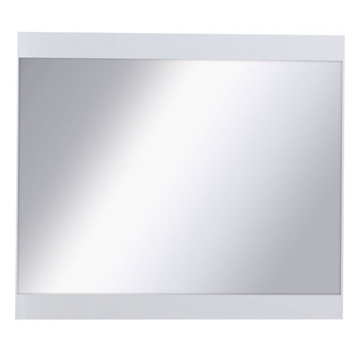 Dobby Wood Framed Wall Mounted Full Length Mirror in White