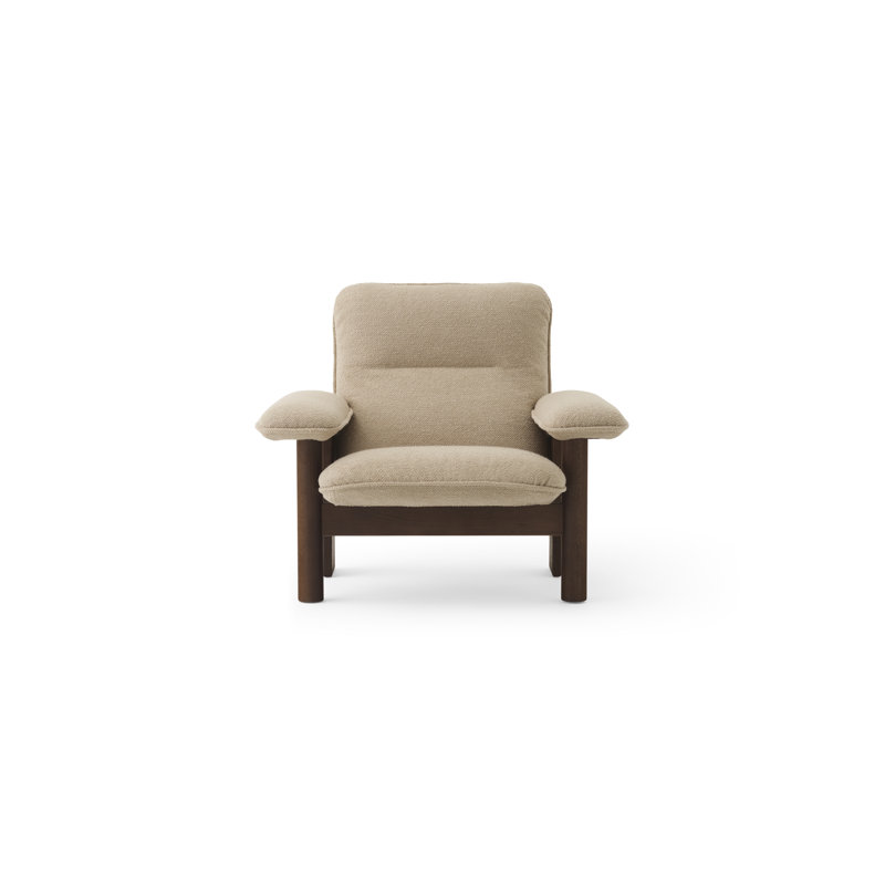 Brasilia Lounge Chair, Walnut, Bouclé 02 Acrylic
