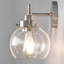 Éclairage pour meuble-lavabo sphérique en verre transparent 24 pouces, 3 lumières à intensité variable-1185509580