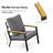 4 Pieces Patio Furniture Sets, Outdoor Conversation Sets with Removable Washable Seating Cushion-276884937