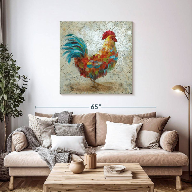 Crowle Fancy Rooster I, 39" H x 39" W
