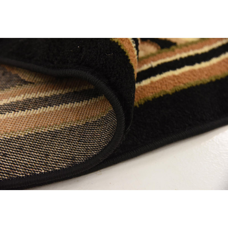 Testerman Animal Print Brown Area Rug, Round 5'3"