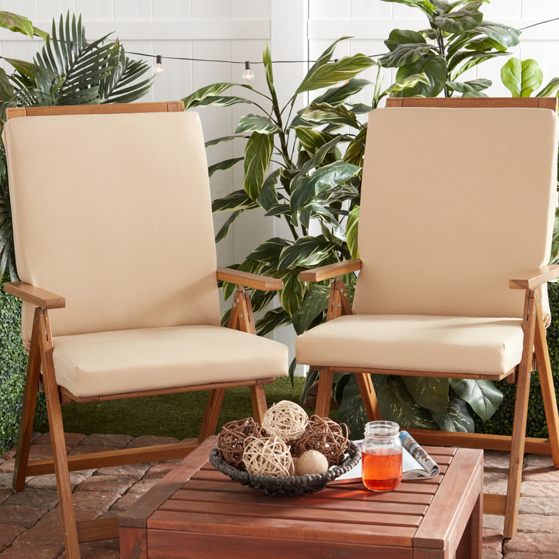 High Back Dining Chair Pad, Stone