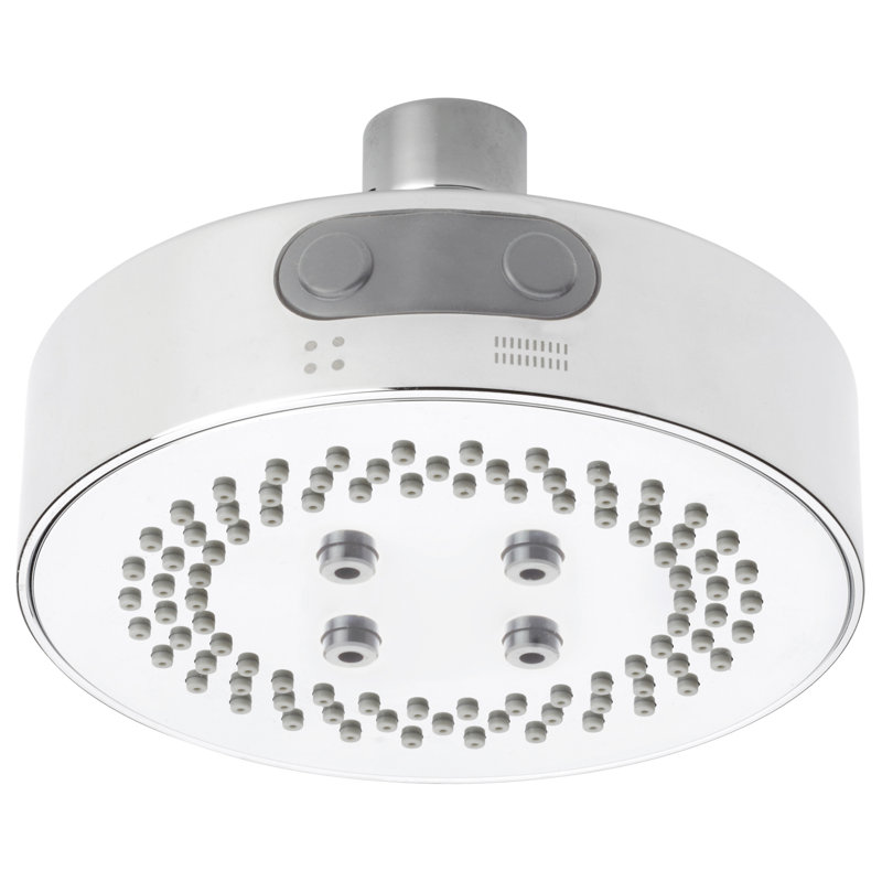 Massage/Jet and Rain Fixed Shower Head 1.75 GPM, Chrome