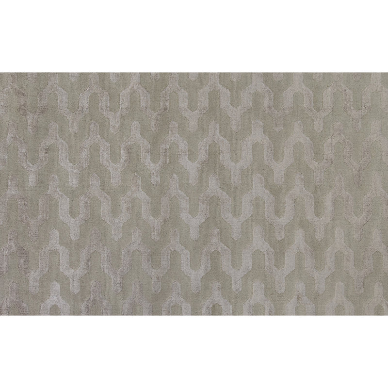 Hand Knotted Area Rug in Melon, Rectangle 6' x 9'
