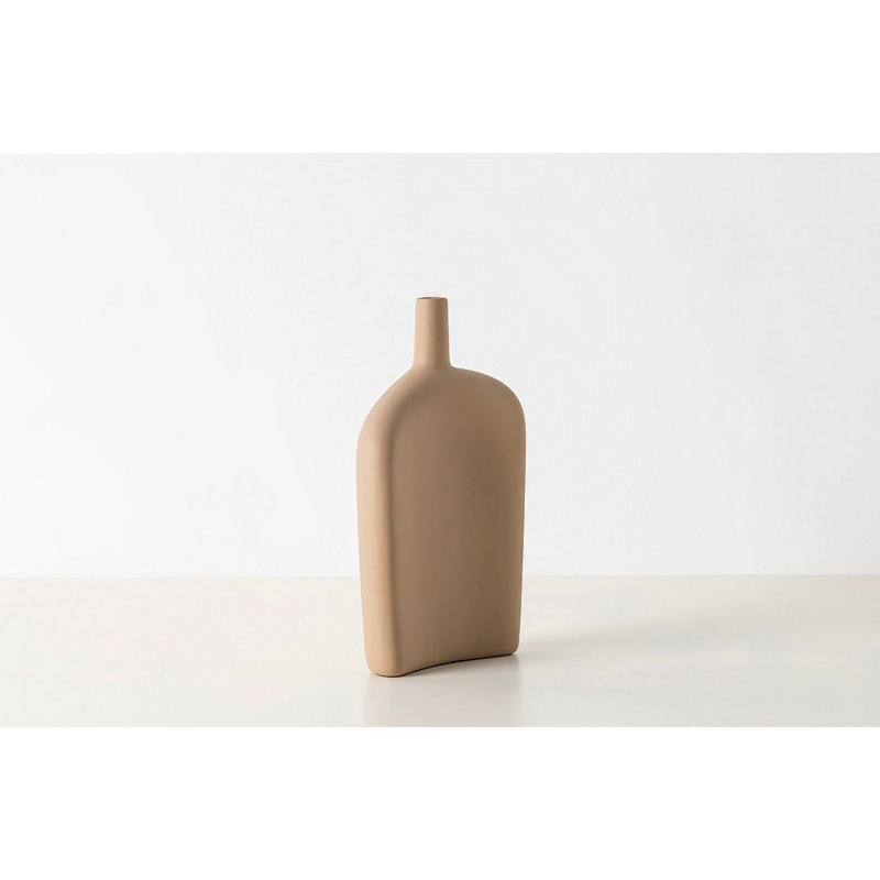 Cristie Ceramic Table Vase, Cream, 15cm H x 8cm W x 20cm D