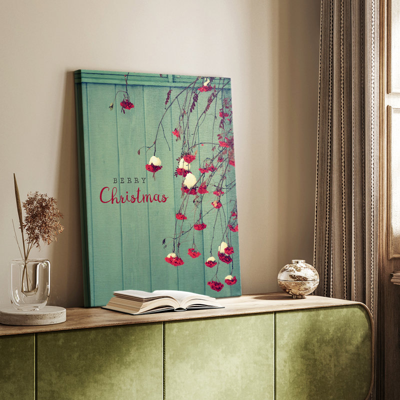 Berry Christmas - galerie Cavas sur mesure, H 48 po x l 32 po
