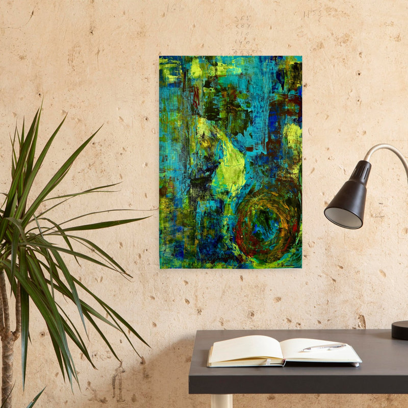 Art contemporain, art contemporain abstrait, H 24 po x l 16 po