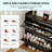 Slim Mirrored Shoe Storage Cabinet With Flip-down Doors-1334992033
