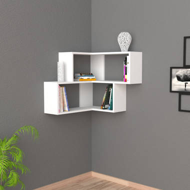 Wall corner shelves 2 pcs Sonoma Gray 40x40x50 cm wood, decoration