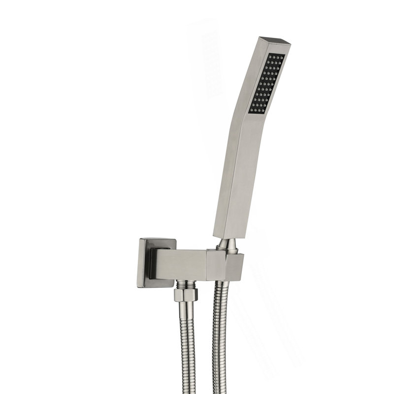 Pomme de douche à main avec boyau de douche de 59 pouces et support de douche réglable, Nickel brossé