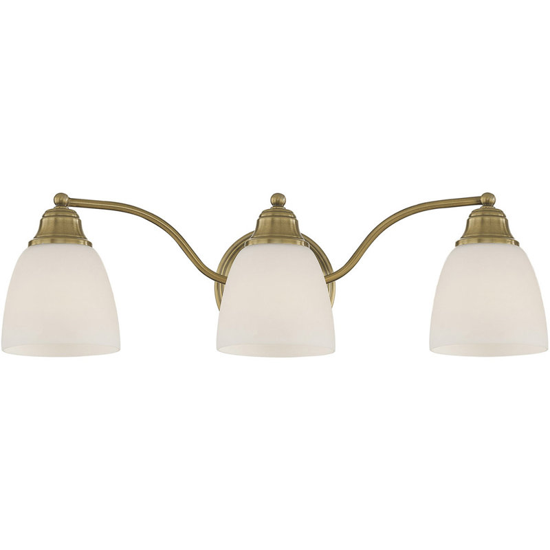 Éclairage pour meuble-lavabo 3 lumières Fennimore, Laiton antique