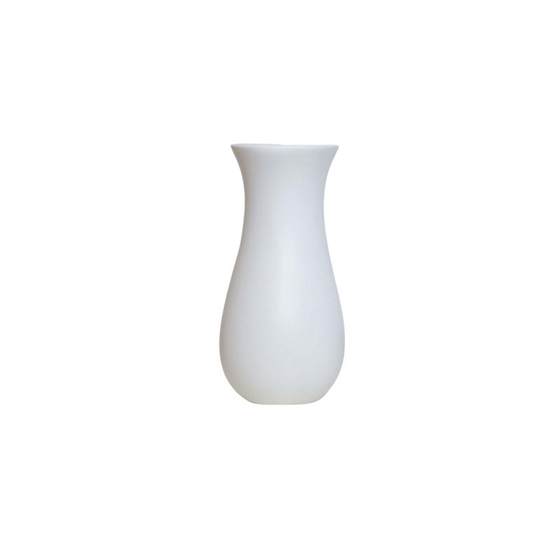 Elegant White Ceramic Vase, 5.1 x 5.1 x 10.8 Inches | 100% Durable Ceramic Construction | Perfect for Floral Arrangements & Home Decor, Adds a Touch of Sophistication to Any Room