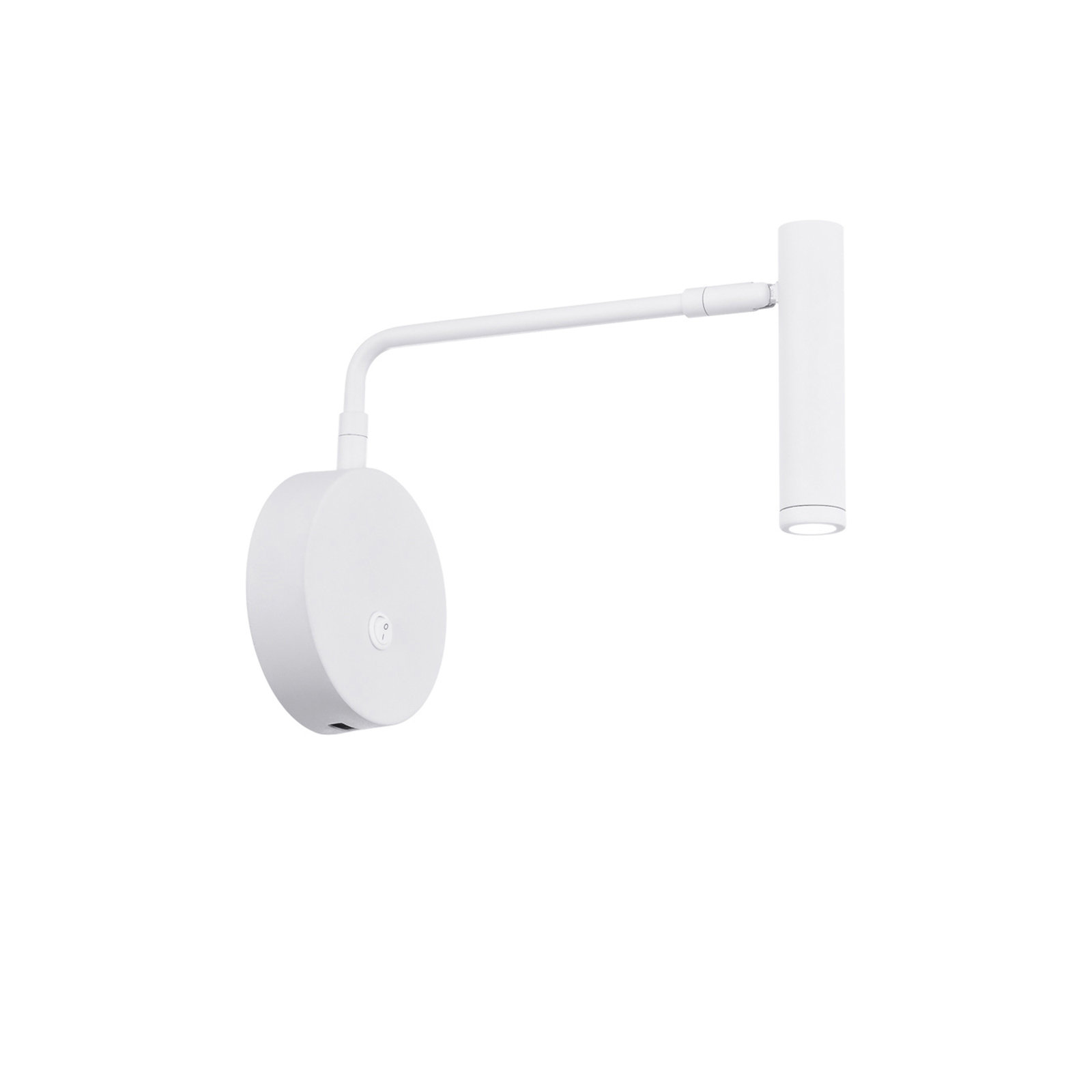 dweLED Sprig Single Light Dimmable Spotlight Sconce, White
