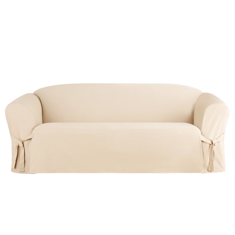 Sure Fit Cotton Box Cushion Sofa Slipcover & Reviews | Wayfair