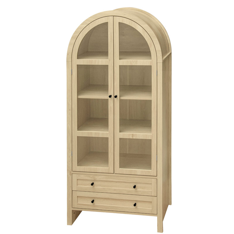 Rangement moderne en bois avec 2 tiroirs, charnière à 180 degrés et unité de cuisine à 5,16 po avec 4 panneaux stratifiés intérieurs