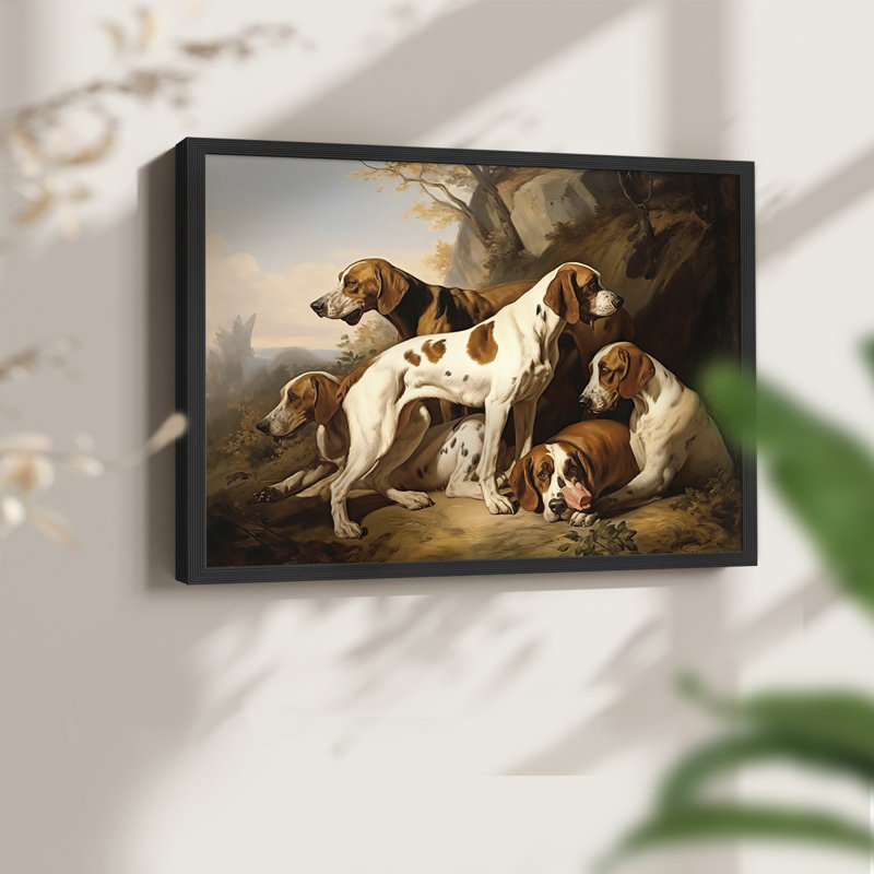 Faune, série CII, reproduction encadrée, H 22 po x l 28 po, Noir, noir, noir, noir