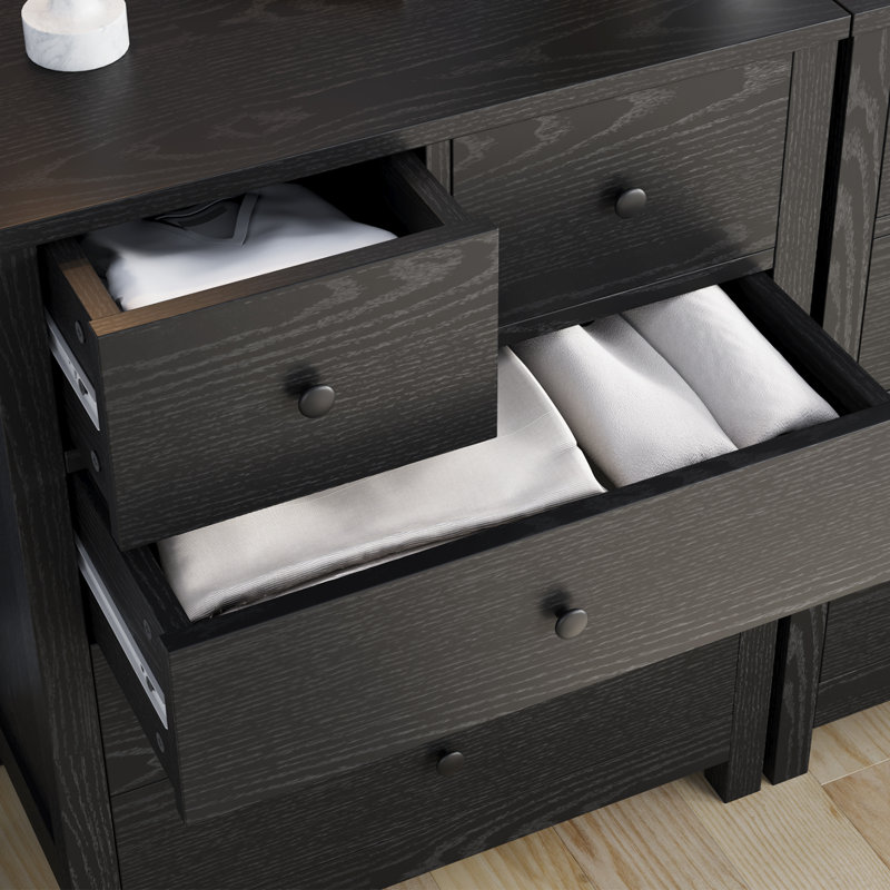73.7cm W 5 - Drawer Chest of Drawers, Black