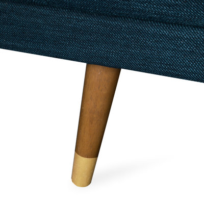 Élégant avec un design moderne du milieu du siècle, option de tissu bleu marine,