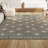 Kaleya Berber Geometric Shag Gray/Ivory Rug-1634517080