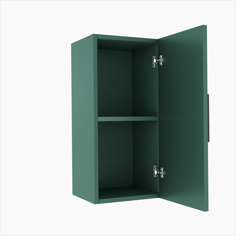 14" Wall-Mounted Floating Bathroom Vanity Side Cabinet With A Door And A Shelf, (Suitable For JODI Bathroom Vanity), Green