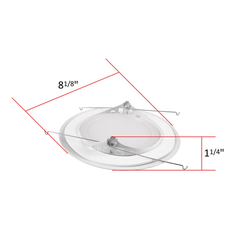 Bronze and Glass 6'' Shower Recessed Trim